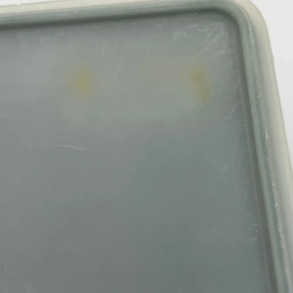 Vintage Tupperware Green Square Storage Keeper 166 Container Clear Lid Retro